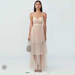 Fame and Partners Corset Tiered Gown